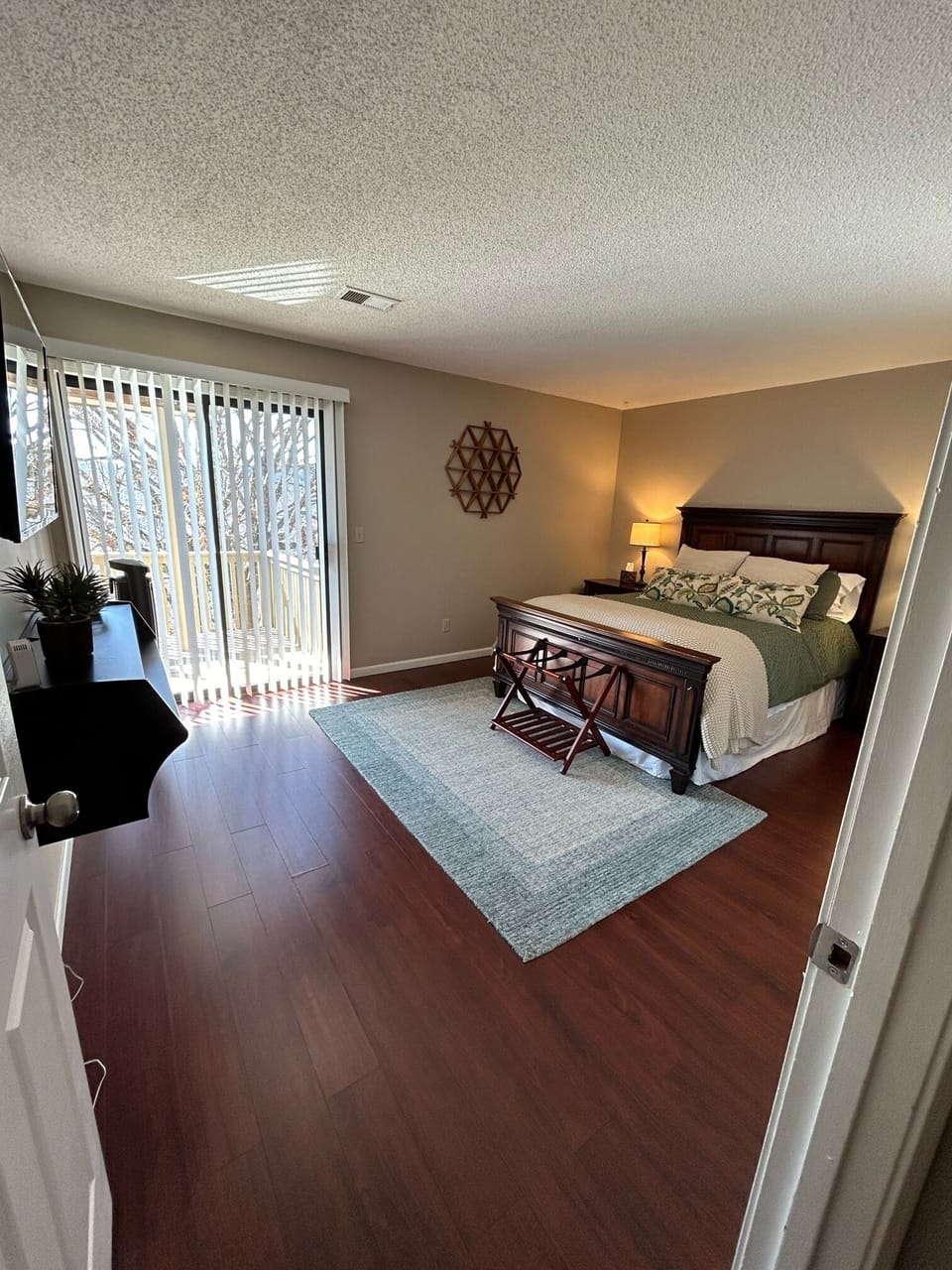 Access to the deck from the master bedroom.  