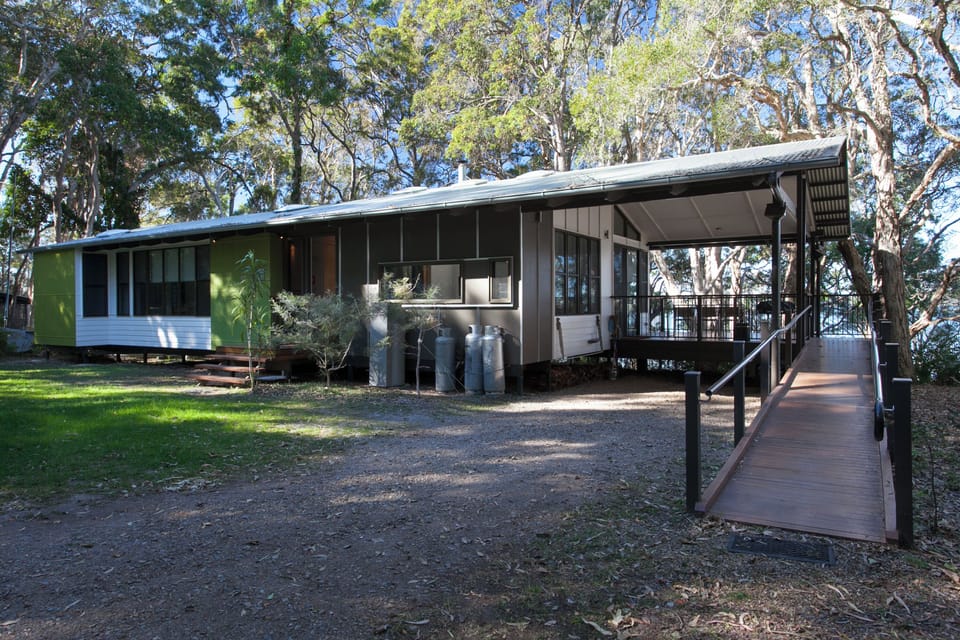 Driftwood exterior and entry ramp