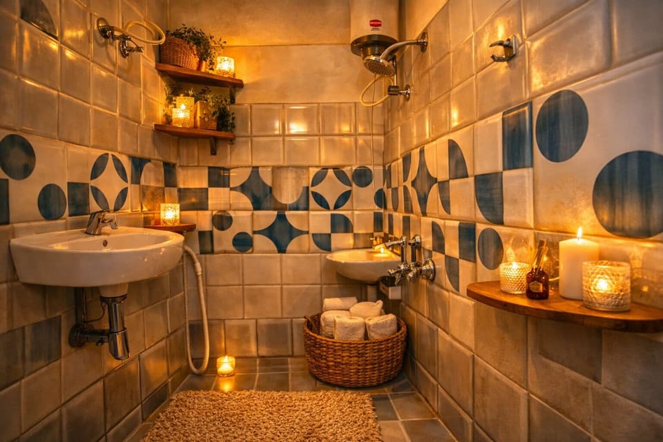 Deluxe Double Room | Bathroom | Shower, towels