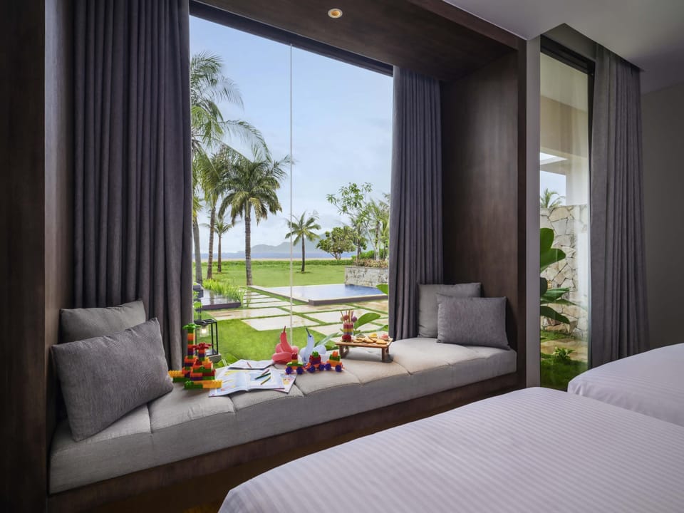 Villa, 2 Bedrooms, Sea View (Beach) | Pillowtop beds, minibar, in-room safe, laptop workspace