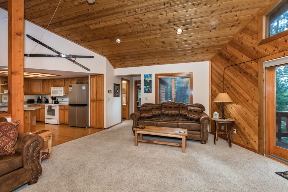 Living Area Showing Hallway To Shared Bathroom & Master Bedroom