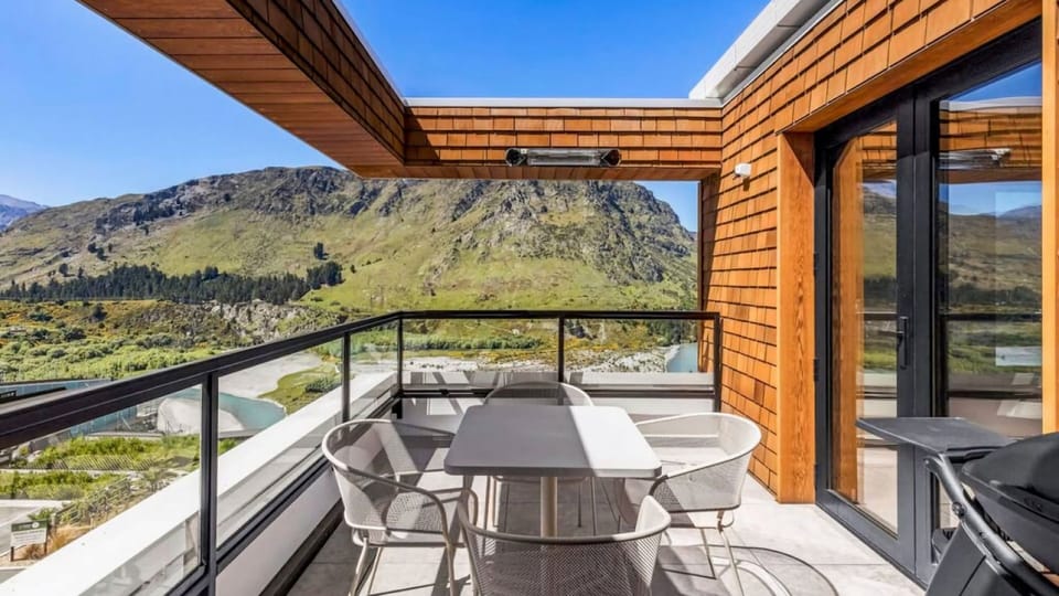 Balcony with heater and BBQ