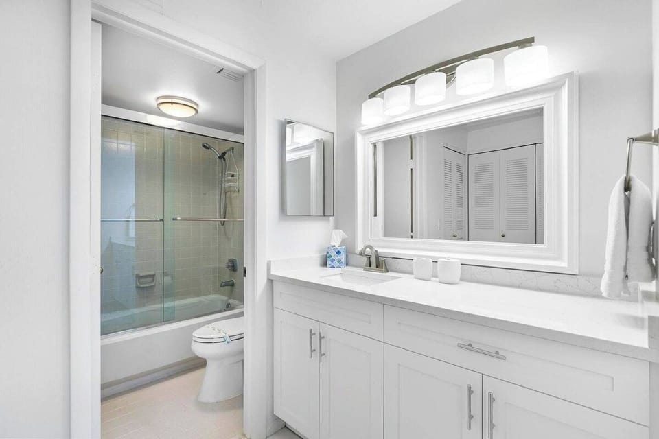 Master Bath with Combination Tub/Shower and Large Walk-In Closet