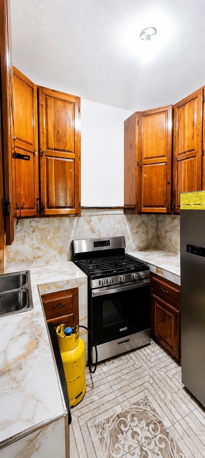 Mini-fridge, microwave, oven
