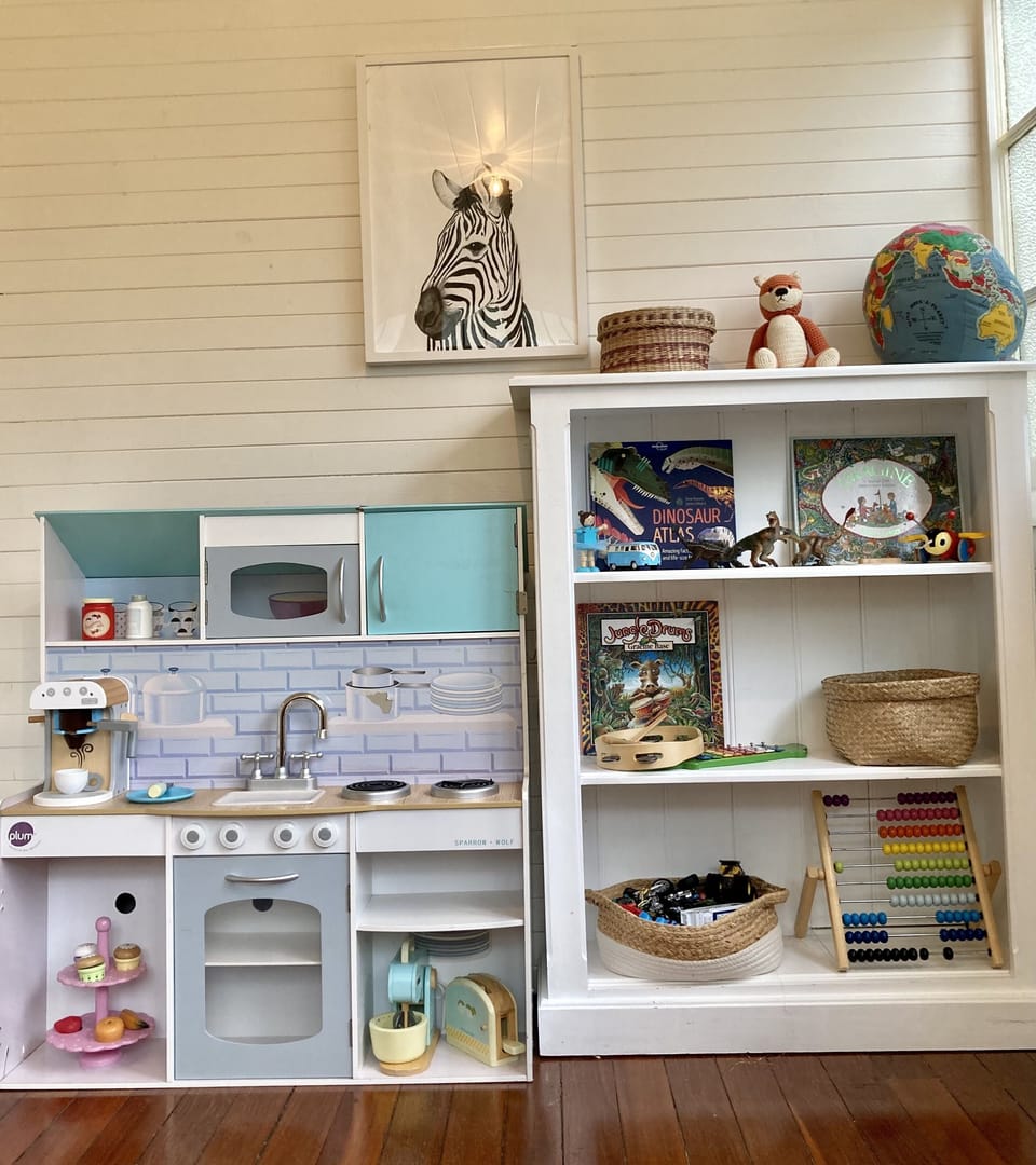 Children's toys and books provided