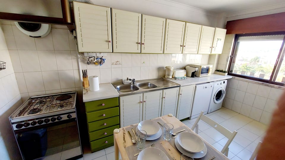 The kitchen is very wide with all amenities