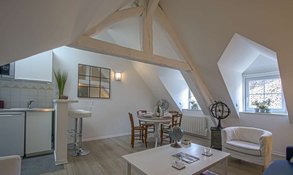 Suite la Baleine - Living room, Dining table, Kitchen