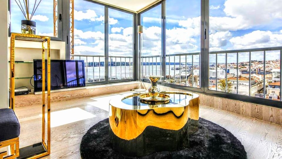 " It does get a little toasty in the summer months. But the view from the open-plan living room overlooking the Tagus River below is truly breathtaking. "