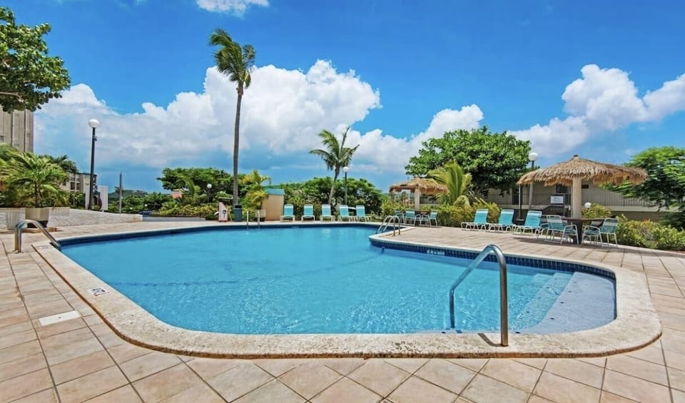 Pool steps away