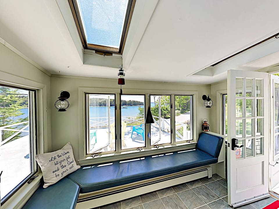 The sun room with window seats