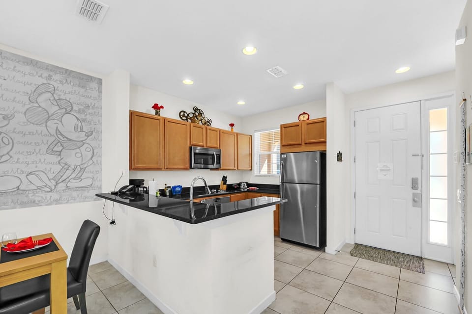 Large, open kitchen and entryway