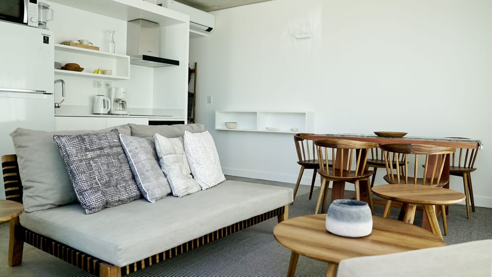 Panoramic Apartment | Private kitchen | Fridge, microwave, oven, stovetop
