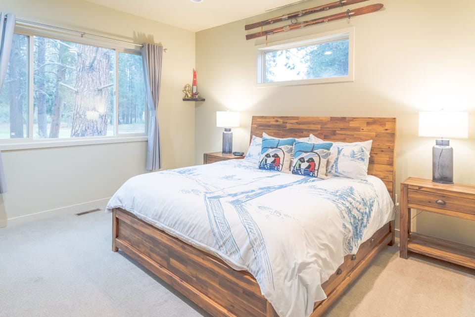 King bed on first floor
