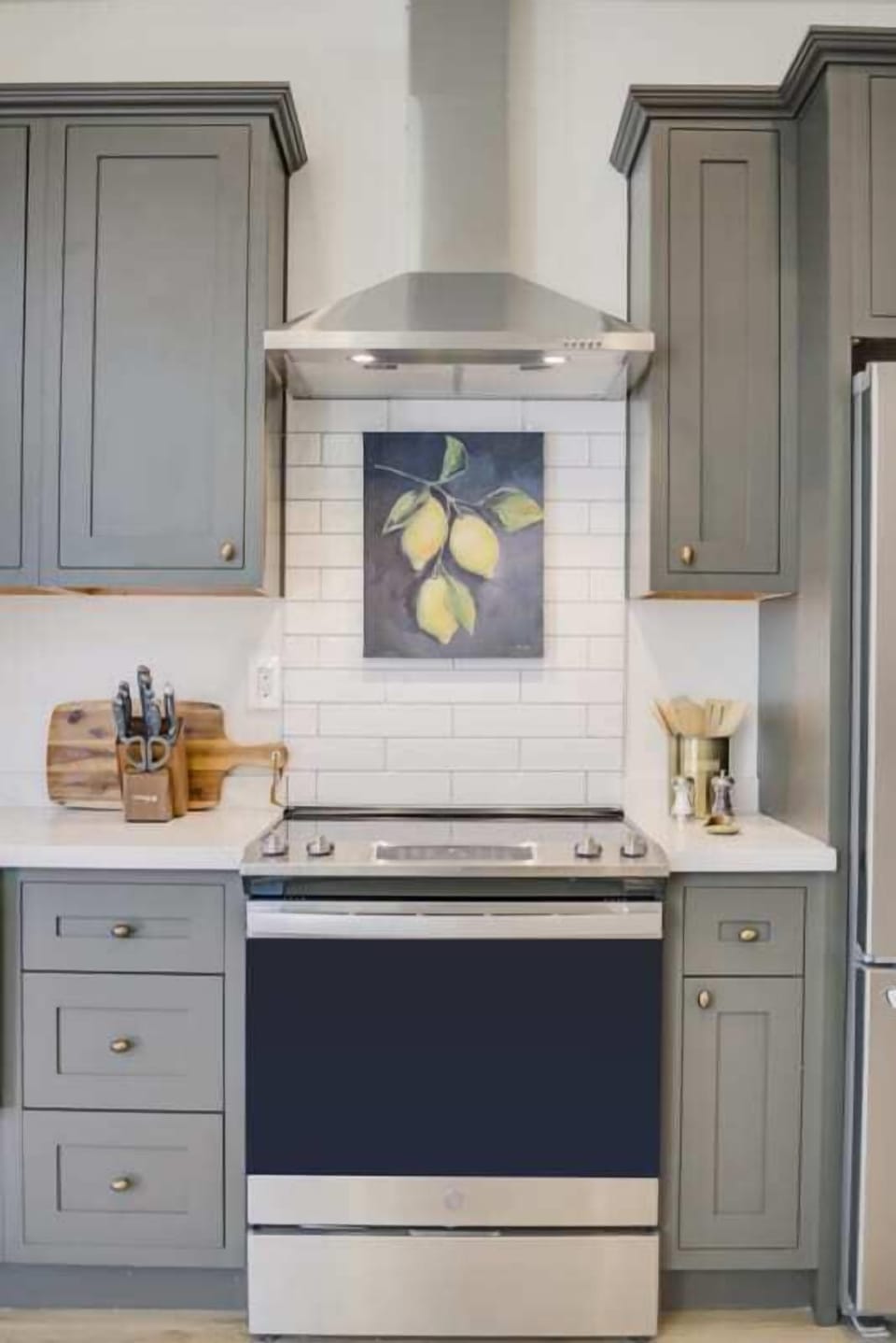 The kitchen has all stainless appliances with direct access to the balcony 
