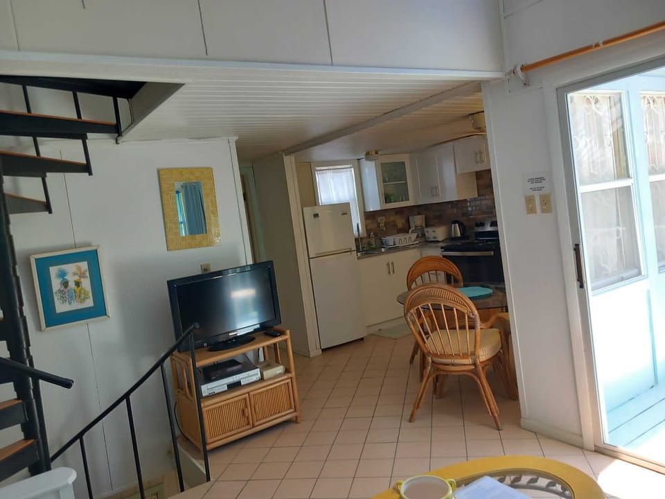open plan living area, dining area and kitchen
