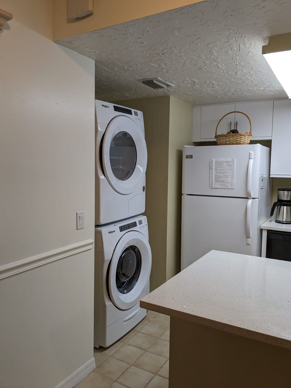 Newly installed washer & Dryer inside the unit.