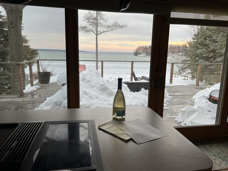 Winter at the cottage is so rejuvenating. First cup of coffee with a puzzle…