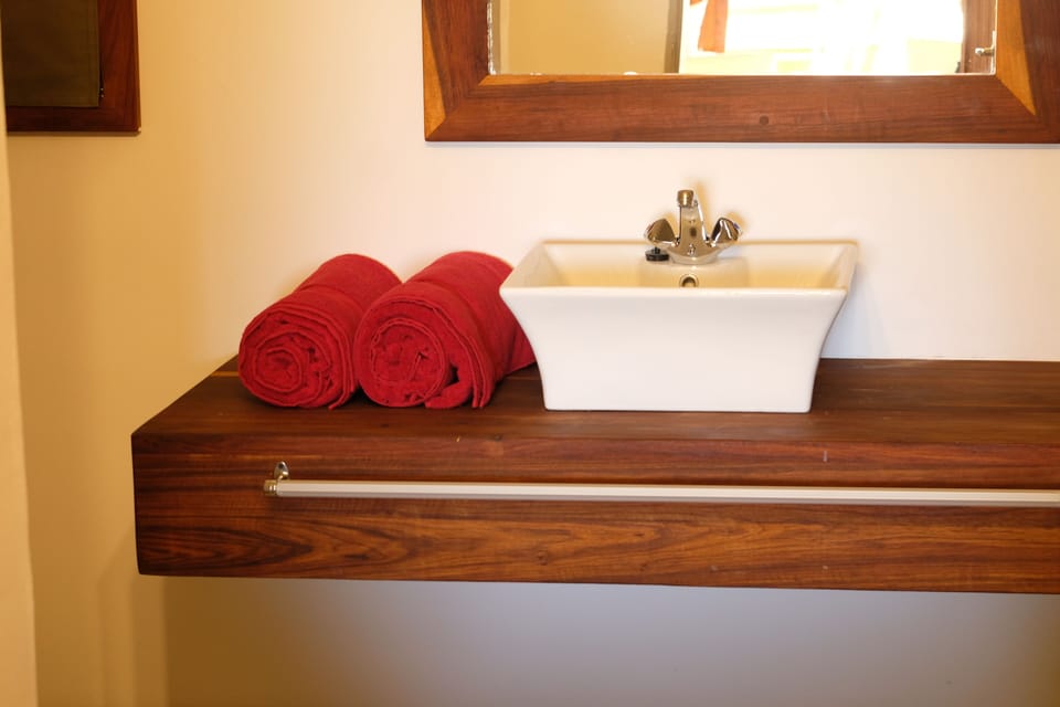 Tent | Bathroom | Rainfall showerhead, towels, toilet paper