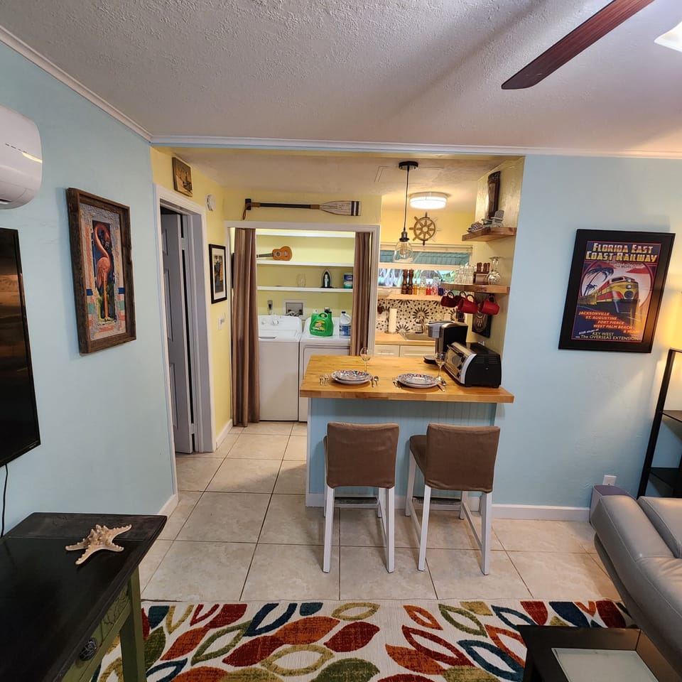 Laundry and Kitchen area.