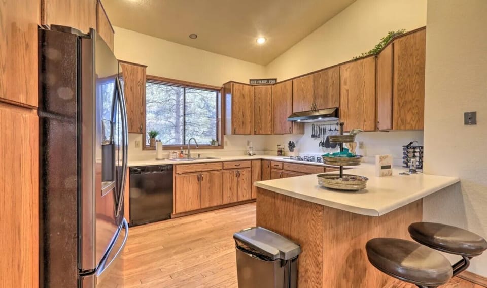 Enjoy access to a full kitchen during your mountain getaway.