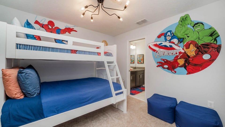 Twin/Double  Suite Bunk Bedroom 6 (Angle) Upstairs