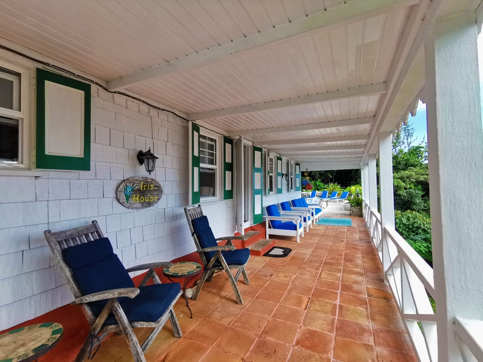 Front Poarch, overlooking the Caribbean Sea and surrounding islands.
