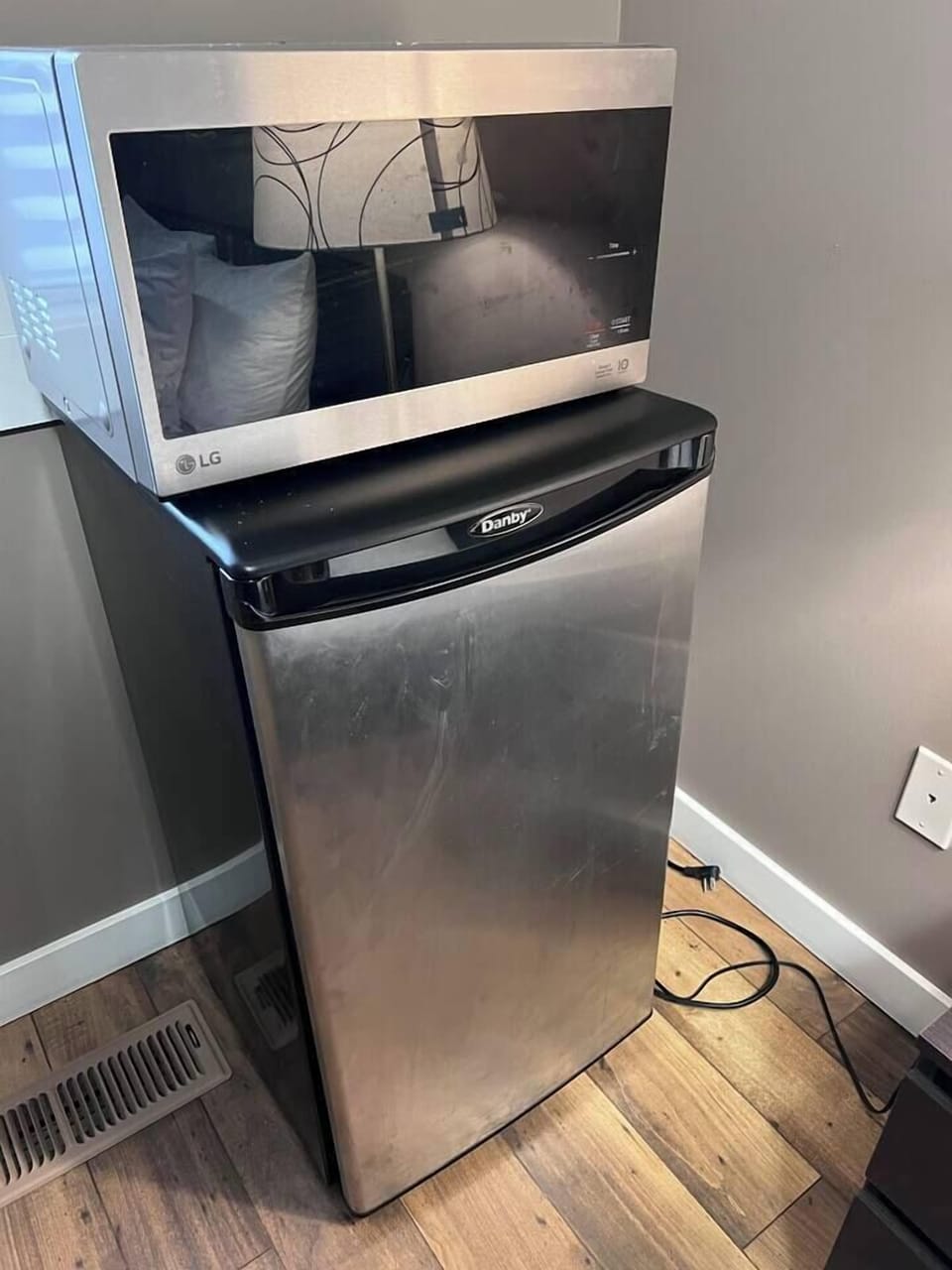 Mini Fridge & Microwave