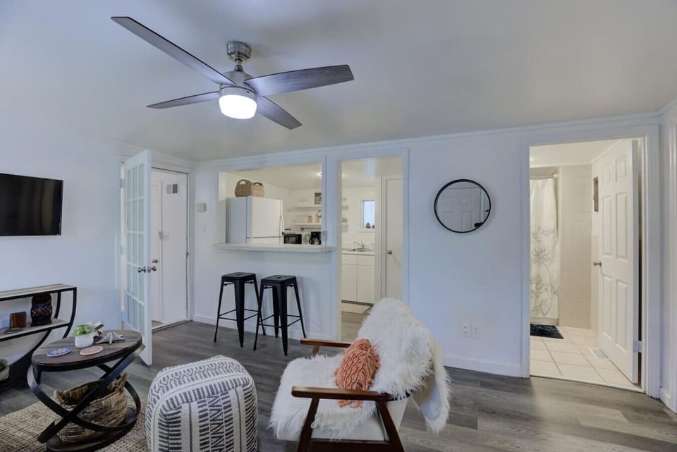 Relax here while the kitchen hums quietly in the background.