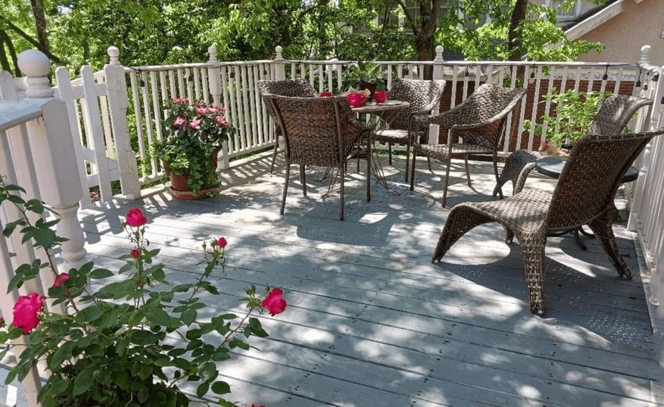 Relax on your roof-top patio with morning coffee and under-the stars libation