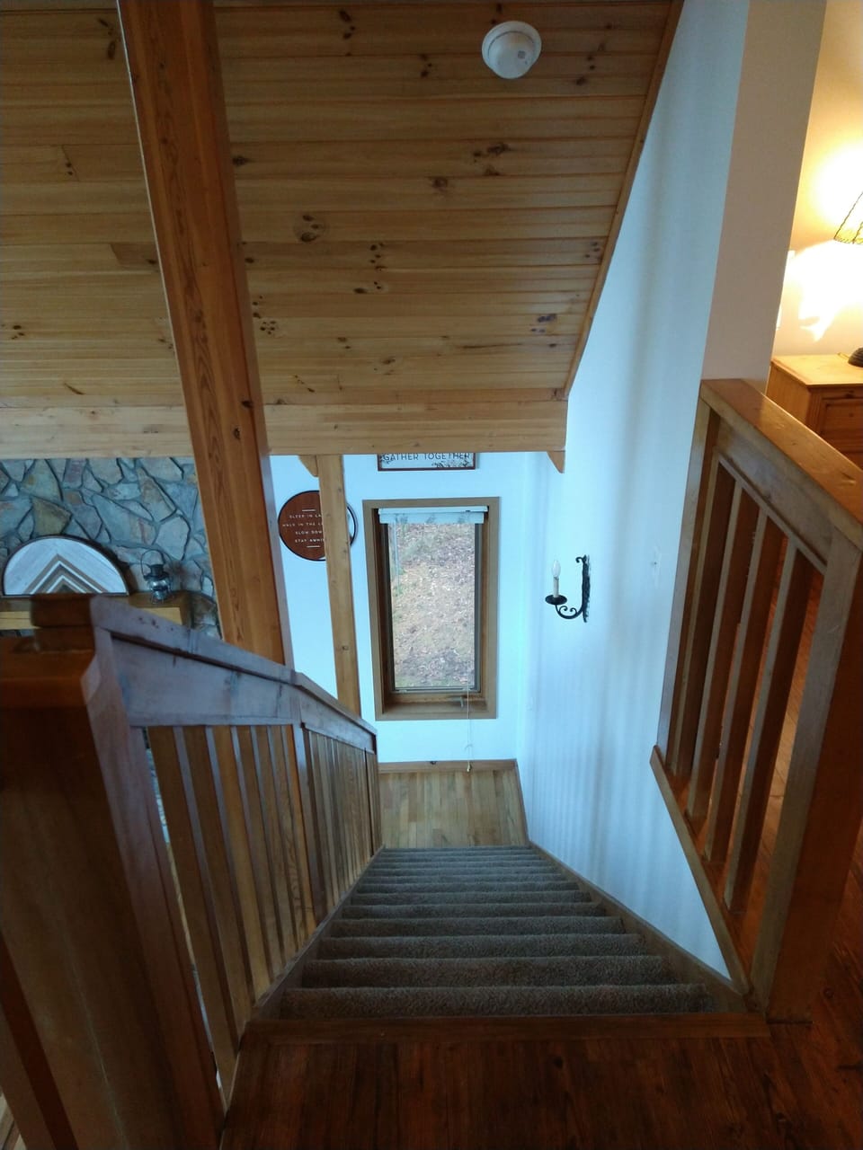stairs down from the loft