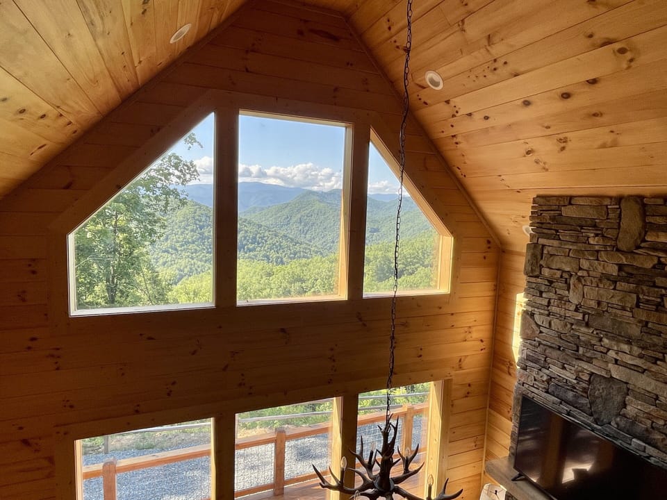 Mountain views from the upstairs loft!