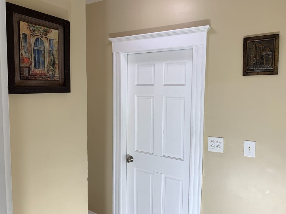 Bathroom door. 