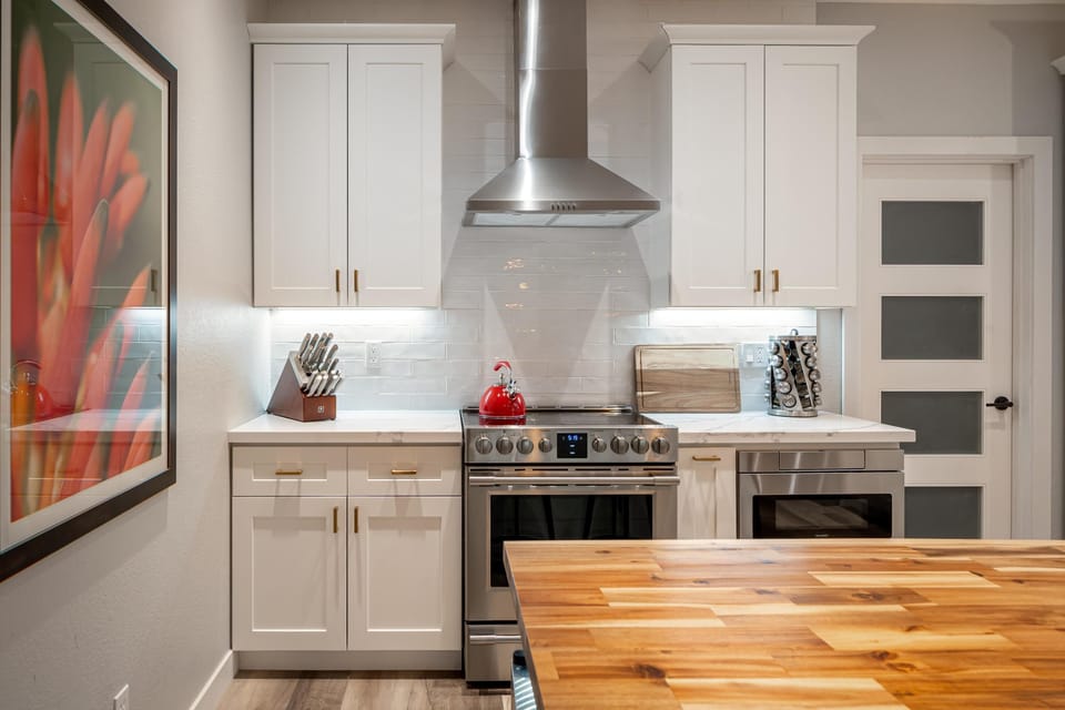 Enjoy preparing your favorite meal in this unique chef's kitchen.