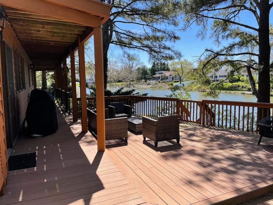 Back deck looking at Silver Lake (no swimming)