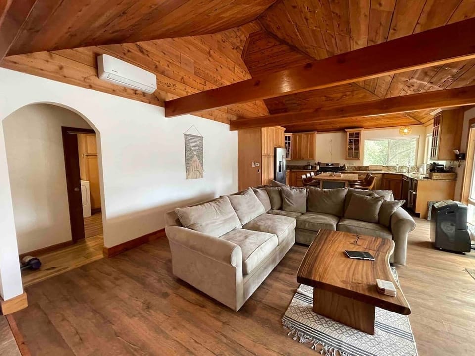 Living room and kitchen.