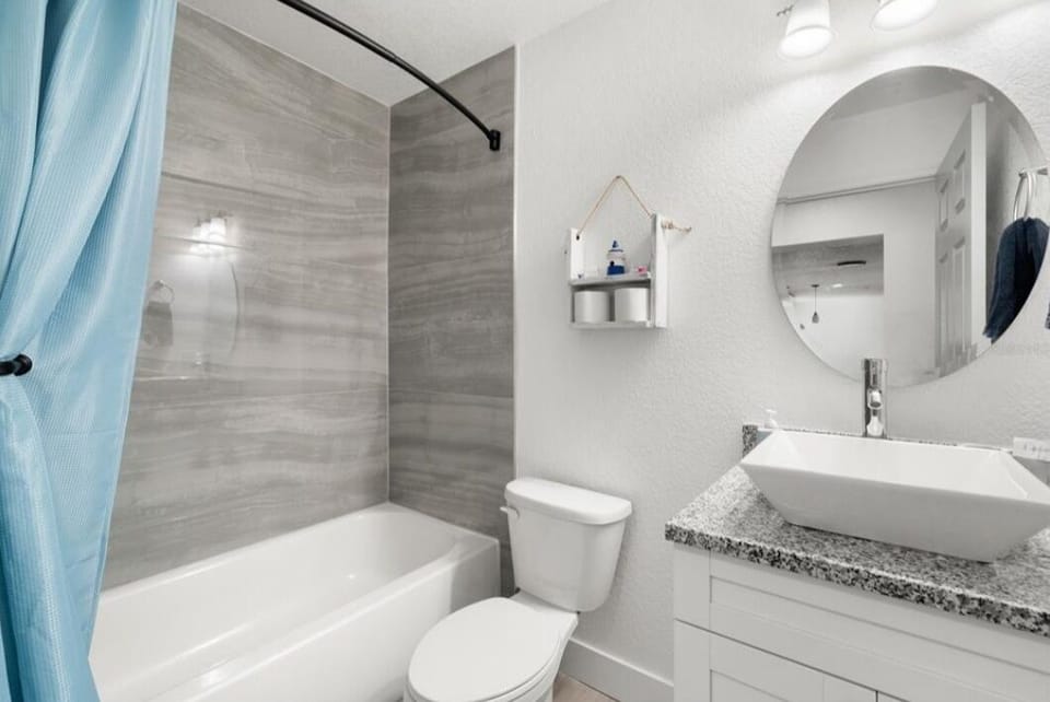 Three full bathrooms, two that are unsuits