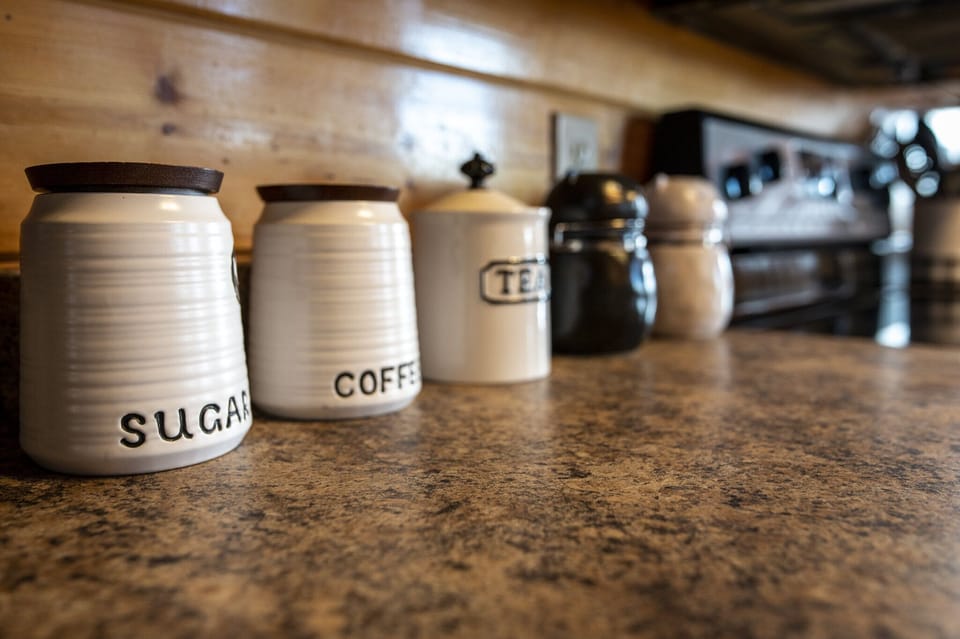 We provide starter kits of K-cup pods, tea bags, sugar, and creamers.
