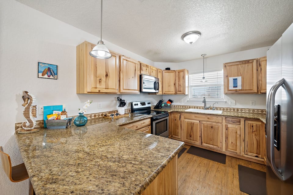 fully stocked kitchen with everything you may need