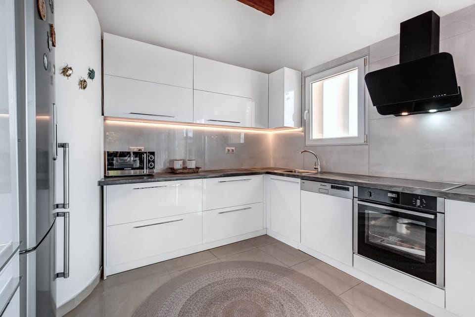 Luxury Villa, Ensuite, Sea View (Luxury Villa Nefeli) | Private kitchen