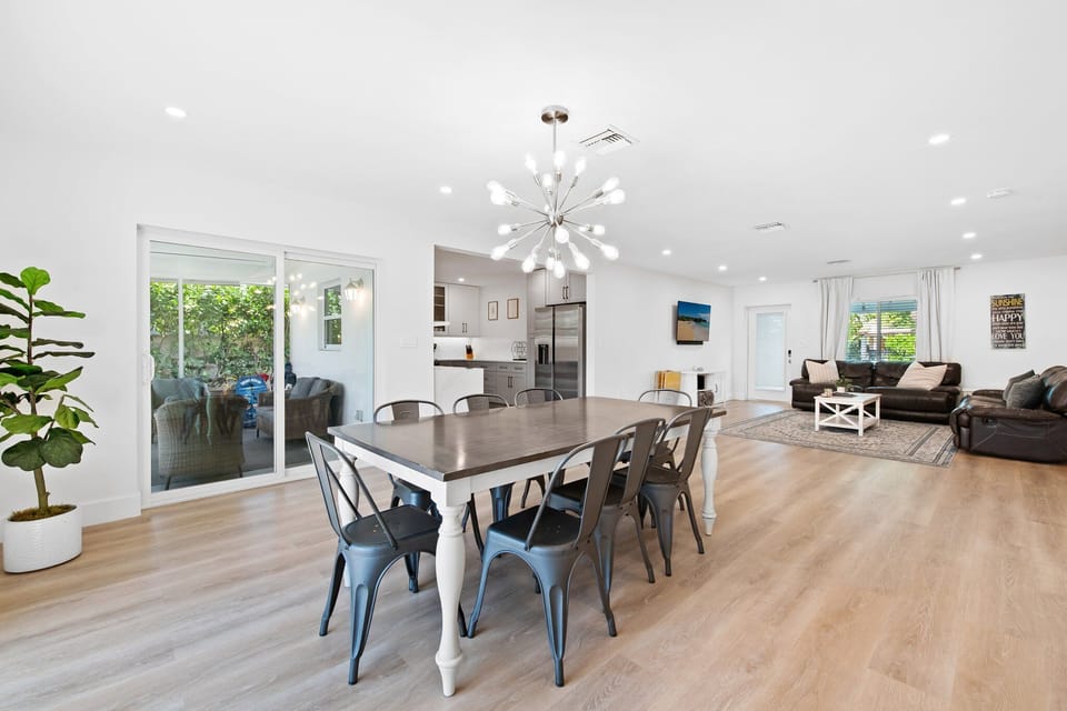Dining table seats 8