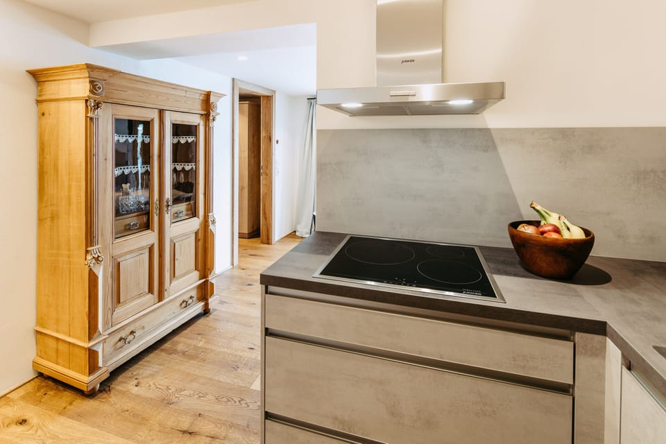 Standard Apartment, Sauna, Mountain View! | Private kitchen | Full-size fridge, microwave, stovetop, dishwasher