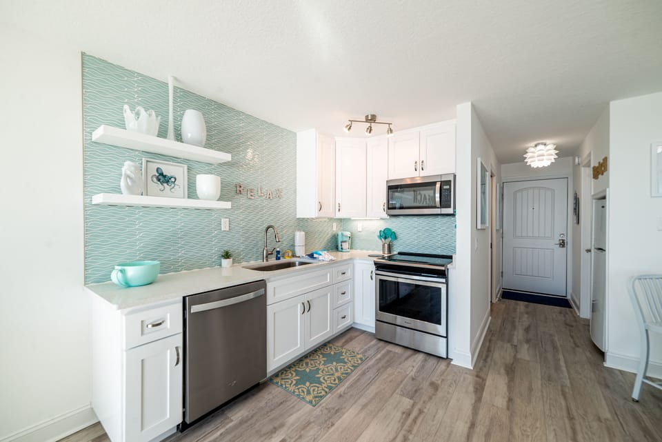 The kitchen is fully stocked for your cooking needs