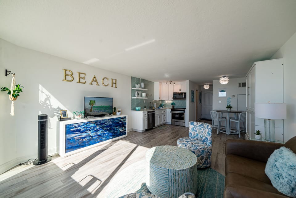 Beautiful coastal decor throughout