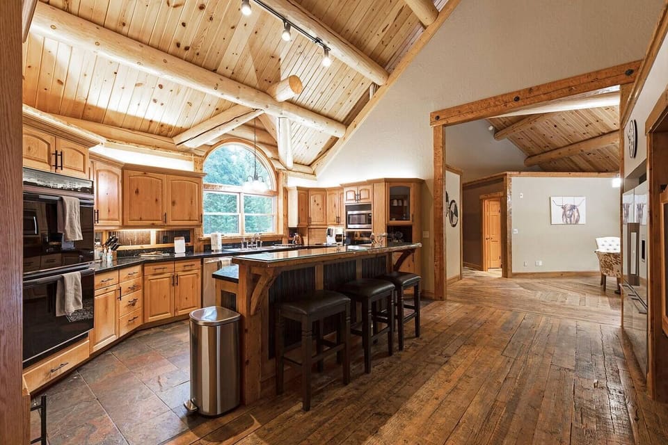 kitchen with bar seating