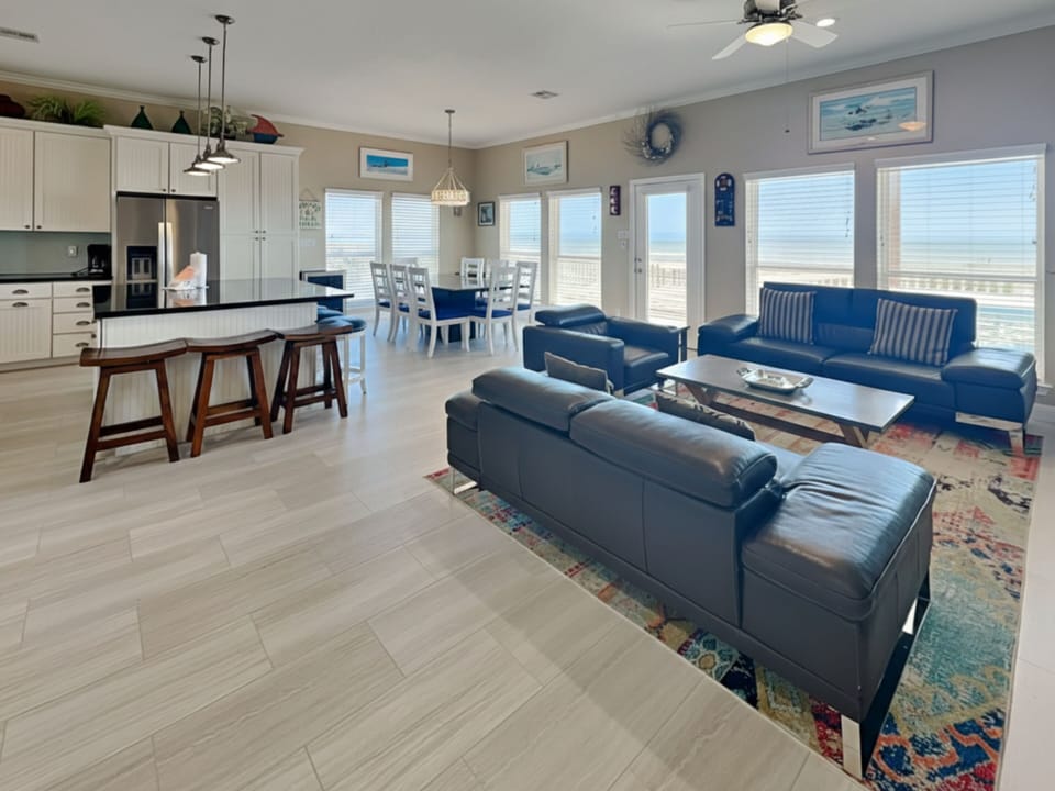 Open Concept Living Room, Kitchen, & Dining Area - First Floor