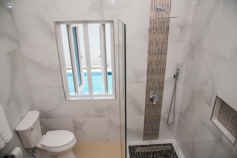 Walk-in master shower