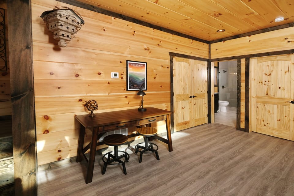Desk space to work remotely or enjoy a game or puzzle