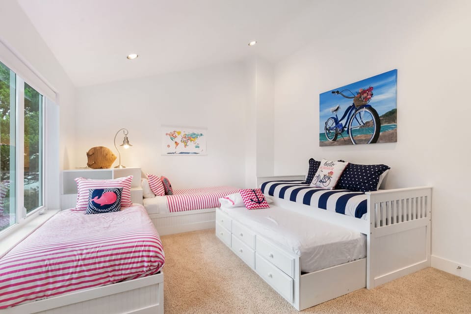 Bedroom 4 features two custom built-ins and a twin Captain's bed to sleep a total of 4 guests.