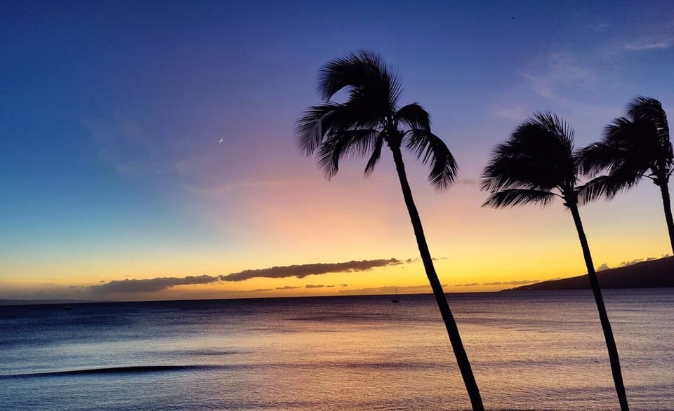 Sunset view from the lanai