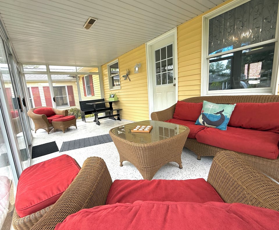 Sun porch is a guest favorite space mine too!)
